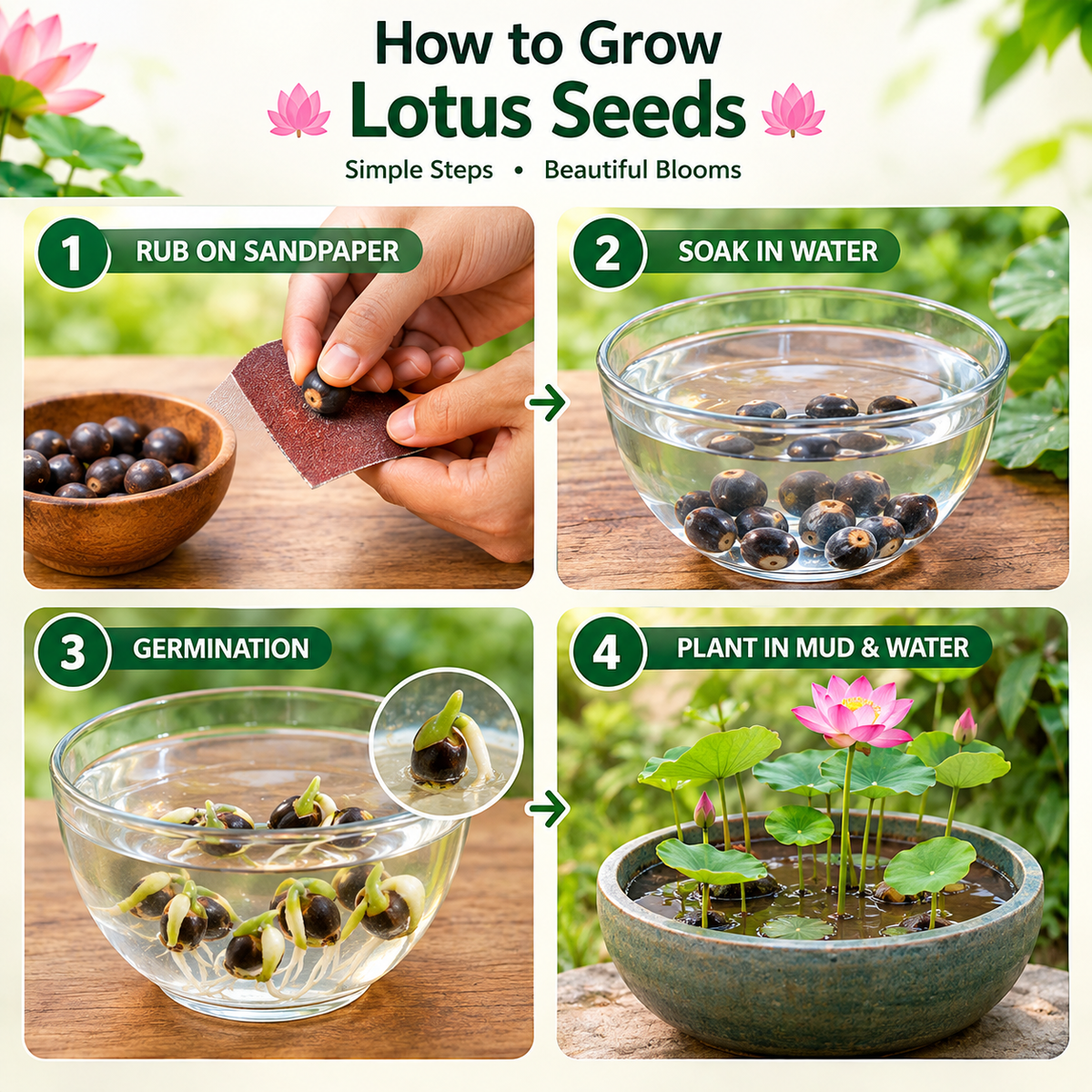 LotusBloom™ - Miniature Lotus Seeds - Buy 1 Get 1 Packet FREE