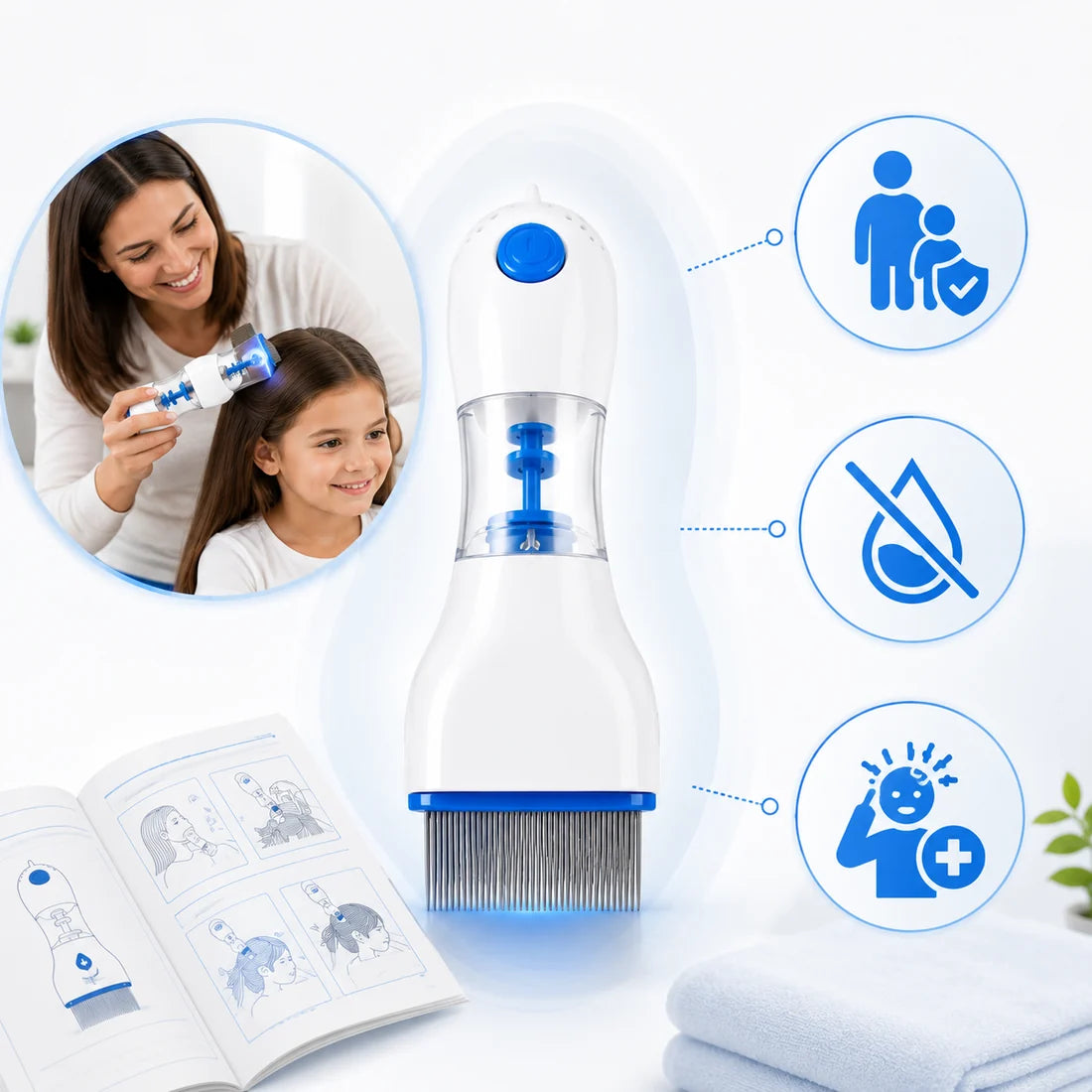LiceClear™ - Electric Head Lice Removal Comb