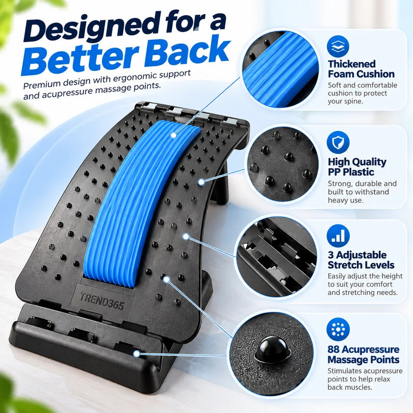 SpineEase™- Adjustable Lumbar Support & Acupressure Massage
